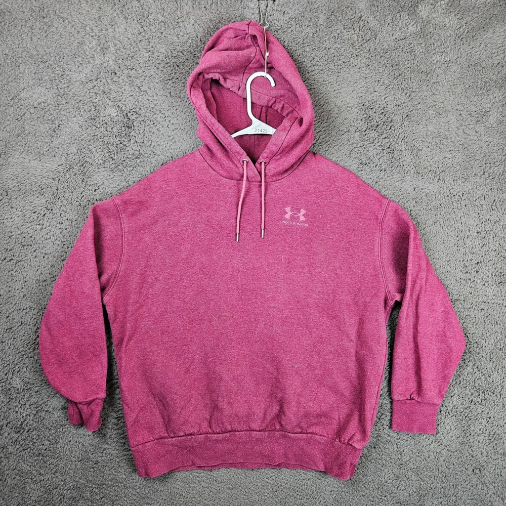 Under Armour Womens XS‎ Maroon Heather Fleece Hoodie Loose Fit